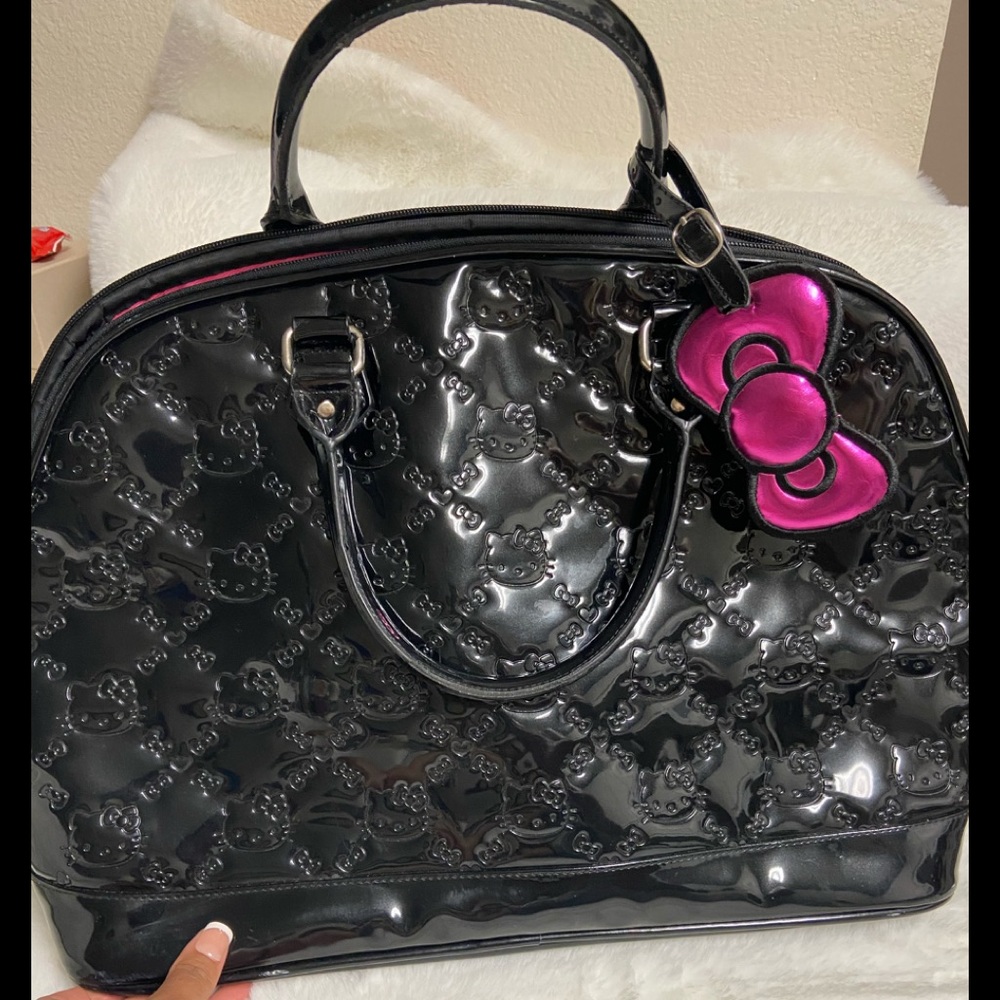 Hello Kitty Loungefly Large Tote Bag patent leather Y2K - Picture 2 of 11